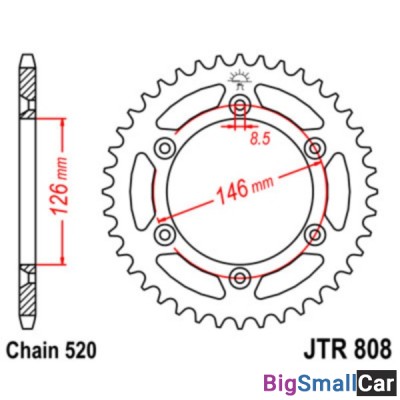 Звезда ведомая JT JTR808.51 - купить Абинске