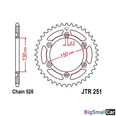 Звезда ведомая JT JTR251.48 - купить Абинске