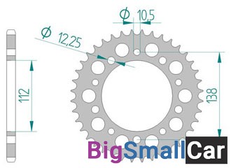 Звезда ведомая AFAM 11509-42 алюминий (JTR1303.42)  520 - купить Абинске