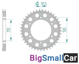 Звезда ведомая AFAM 13815-42 аллюминий (JTR479.42) - купить Абинске