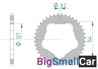 Звезда ведомая AFAM 50607-38 (JTA752.38) 520 - купить Абинске