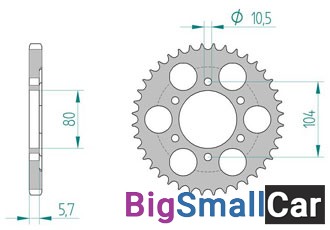 Звезда ведомая AFAM 17610-39 аллюминий (JTR1489.39) - купить Абинске