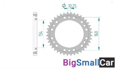 Звезда ведомая AFAM 11617-41 алюминий (JTR1308.41)  520 - купить Абинске