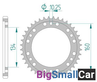 Звезда ведомая AFAM 11617-40 алюминий (JTR1308.40)  520 - купить Абинске