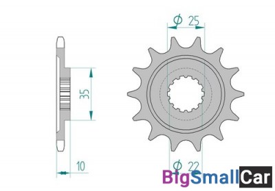 Звезда ведущая AFAM 94604-15 MV AGUSTA - купить Абинске