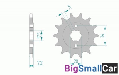 Звезда ведущая AFAM 20305-15 (JTF327.15) - купить Абинске