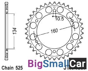 Звезда ведомая JT JTR1307.44 (JTR1307.44) - купить Абинске