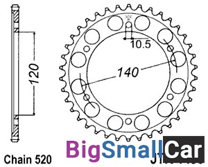 Звезда ведомая JT JTR1490.44 - купить Абинске