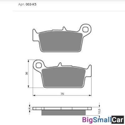 Тормозные колодки GOLDfren K5 003 20974 - купить Абинске