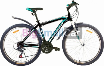 Дорожные велосипеды PIONEER TOWN 27,5/17 black-white-mint - купить Абинске
